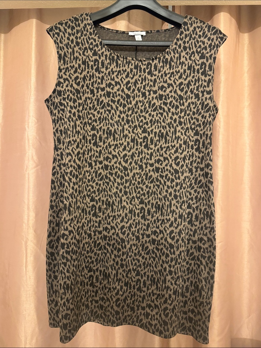 Nine West Brown and Black Leopard Cap Sleeve Tunic